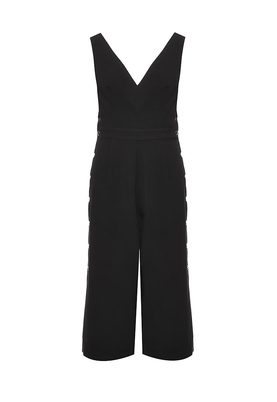 LOST INK  DEEP PLUNGE POPPER SIDE JUMPSUIT